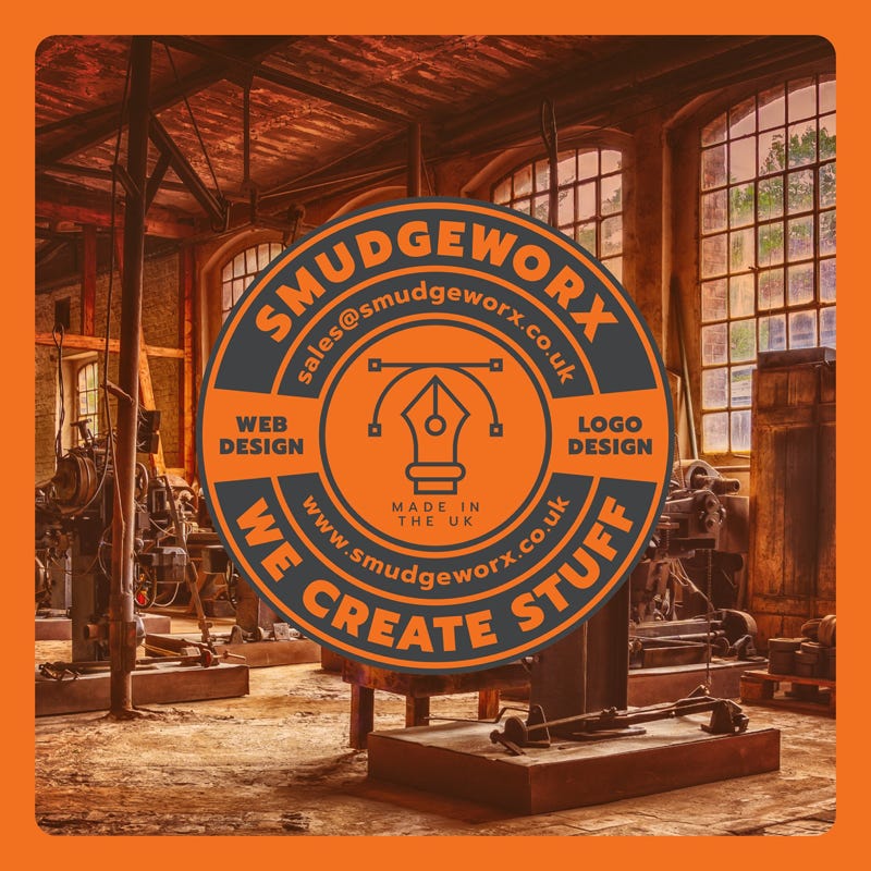 SmudgeWorx Advert Badge - Logo Design with Background