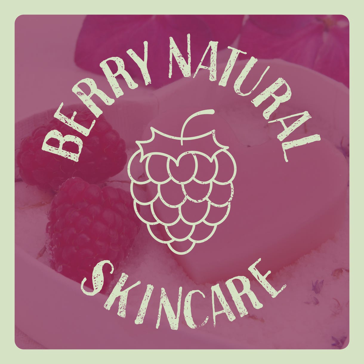 Berry Natural Skincare - Logo with Background Design