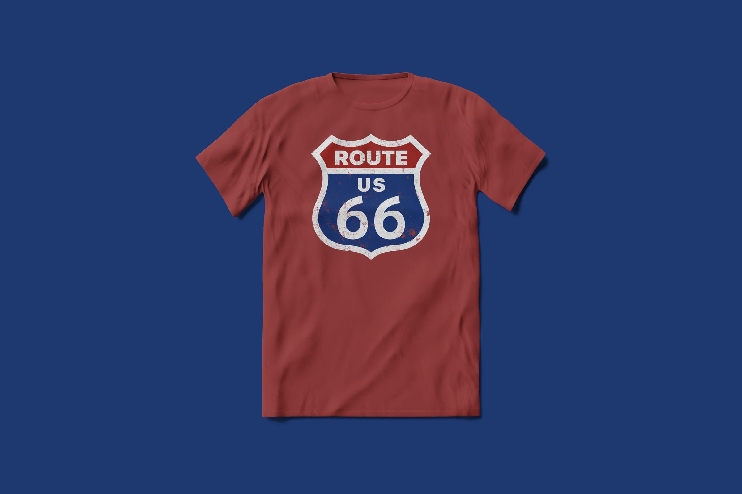 Route 66 - Born to be Wild Tee Design Mock Up